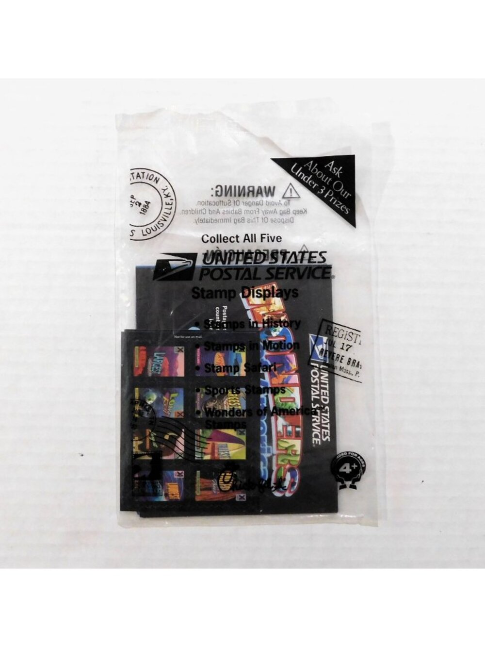 Chick-Fil-A Kids Meal Prize 2009 US Postal Service Wonders Of America Stamps Set